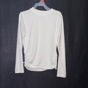 Women's White Long-Sleeve Crewneck Top - Classic Everyday Pullover